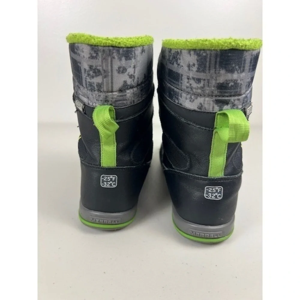 Merrell Snow Bank‎ 2.0 Waterproof Winter Boots Black Neon Green MY55597 Mens 7M